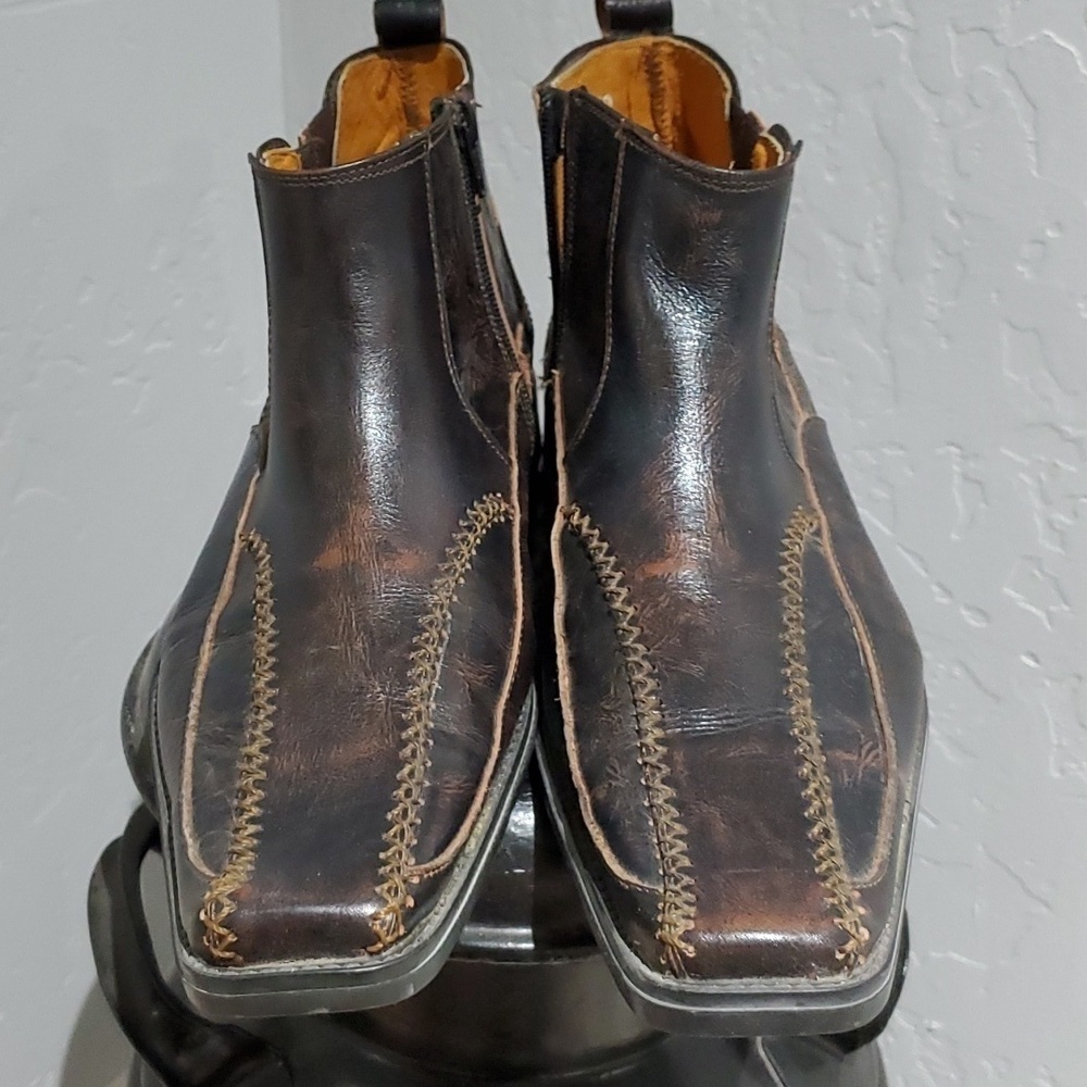 LAMASINI BOOTS, BROWN SHOES SIZE 28 1/2 US10 MADE IN MEXICO CHUKKA BOOTS
